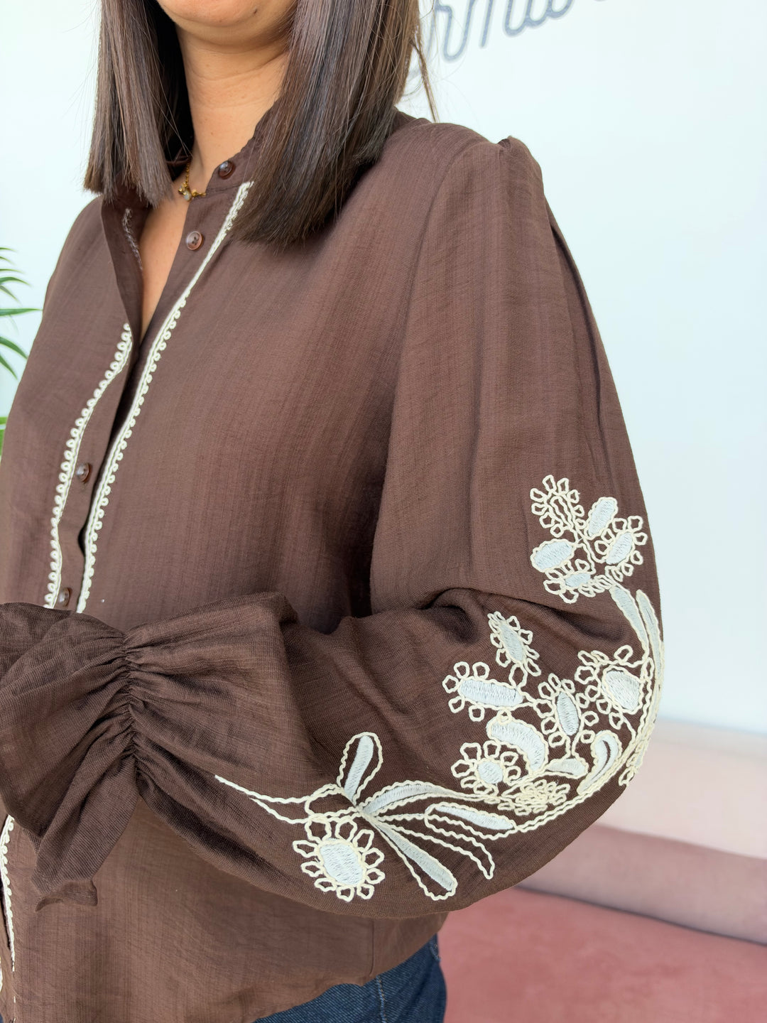 Camisa Violeta marrón