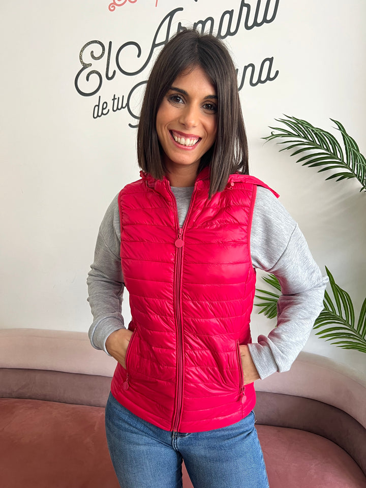 Chaleco Mónica fucsia