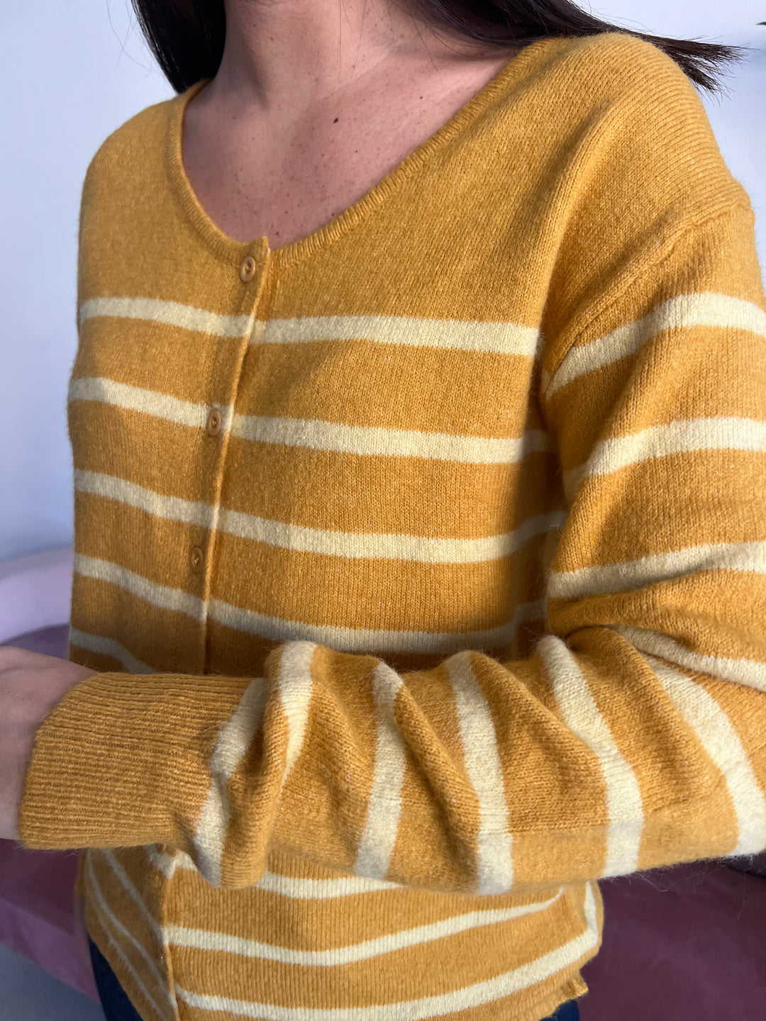 Chaqueta Marina mostaza