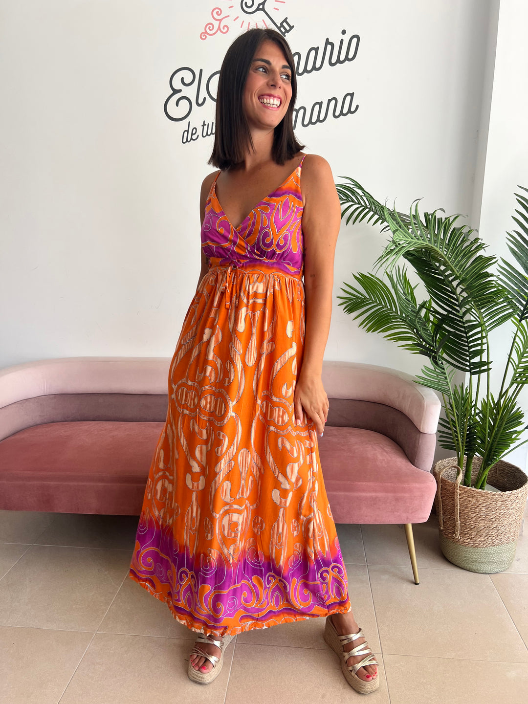 Vestido Belén naranja