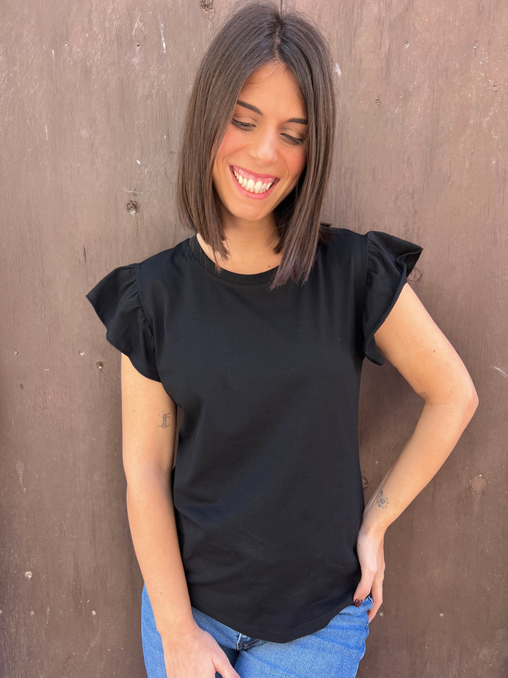 Camiseta Volante negro