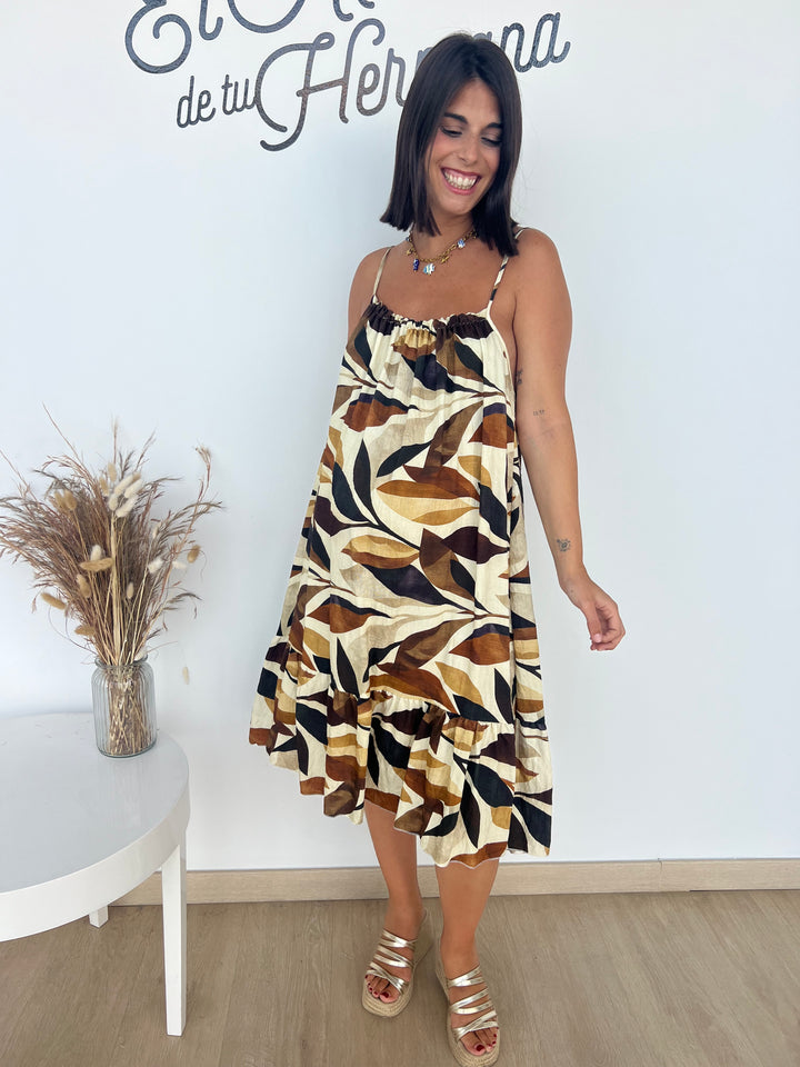 Vestido Ada camel