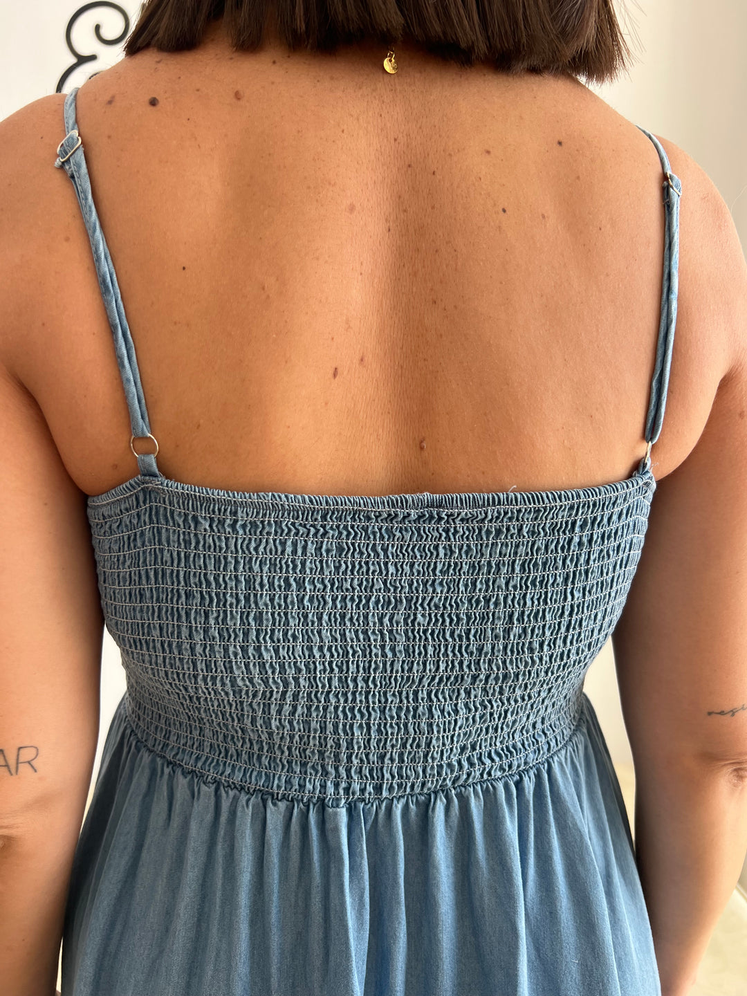 Vestido Adela denim claro