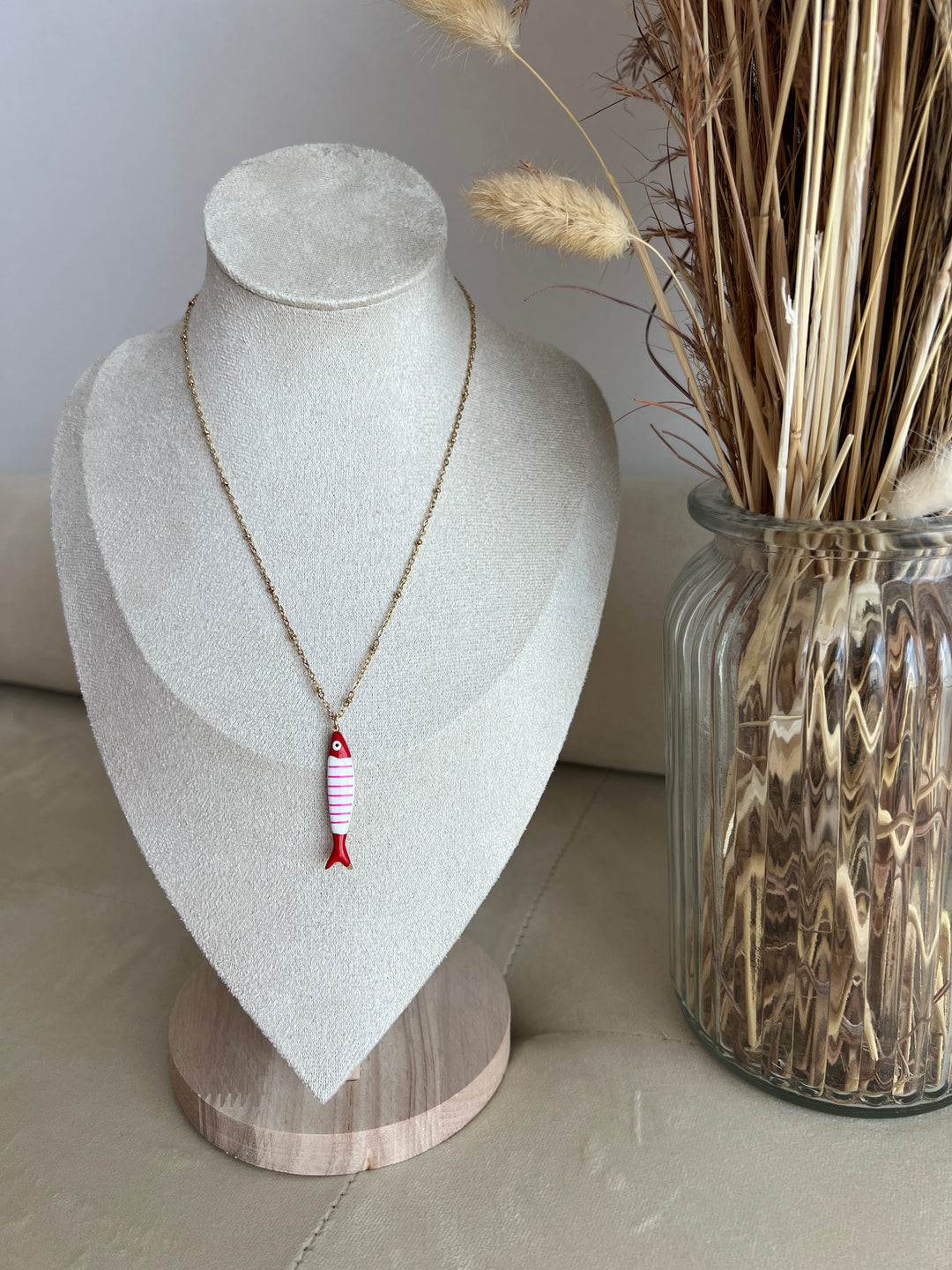 Collar Pescadito rojo (acero)