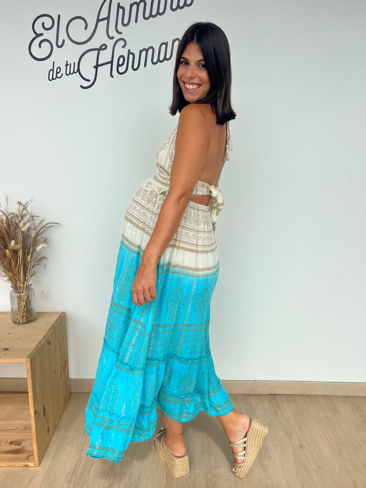Vestido Palma azul