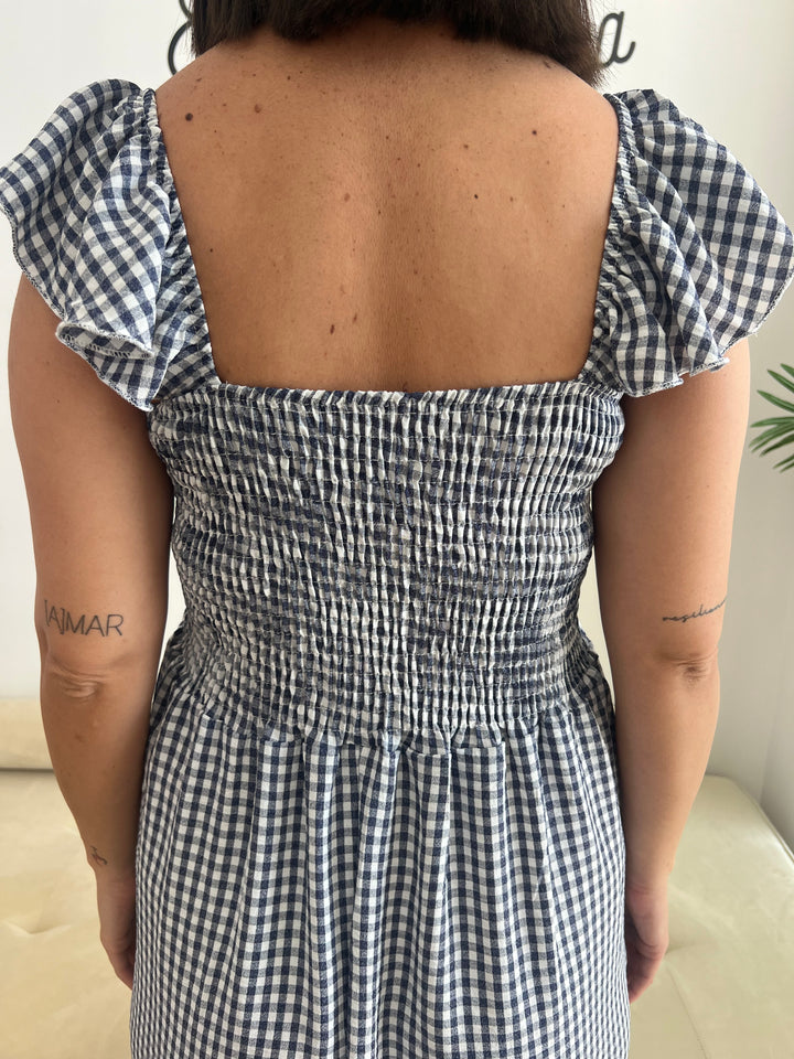 Vestido Yanira azul marino