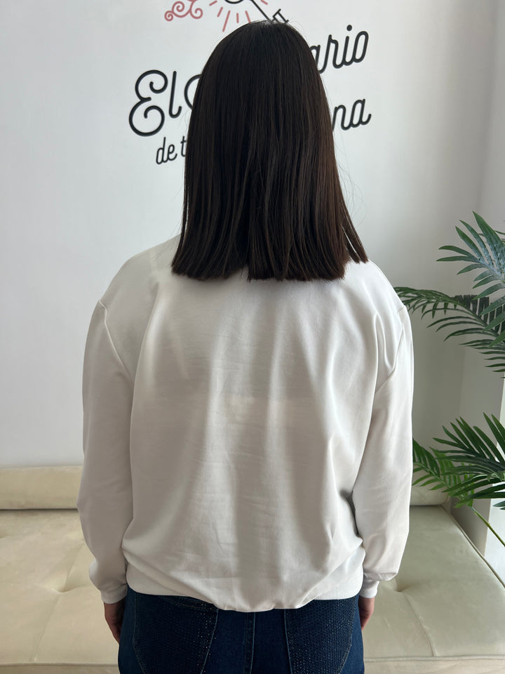 Sudadera Planeta blanco