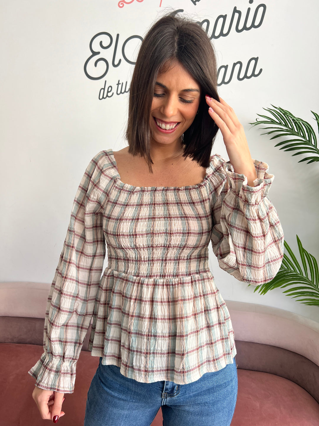 Blusa Lina turquesa