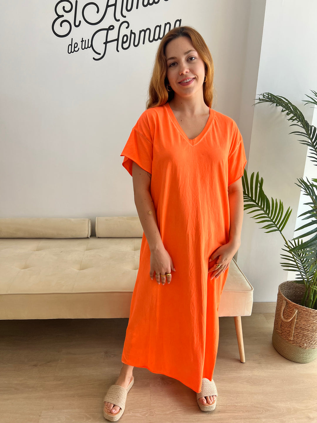 Vestido Lourdes naranja