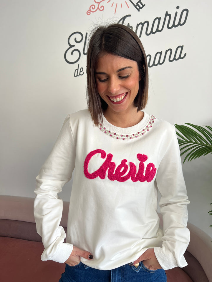 Sudadera Cherie blanco