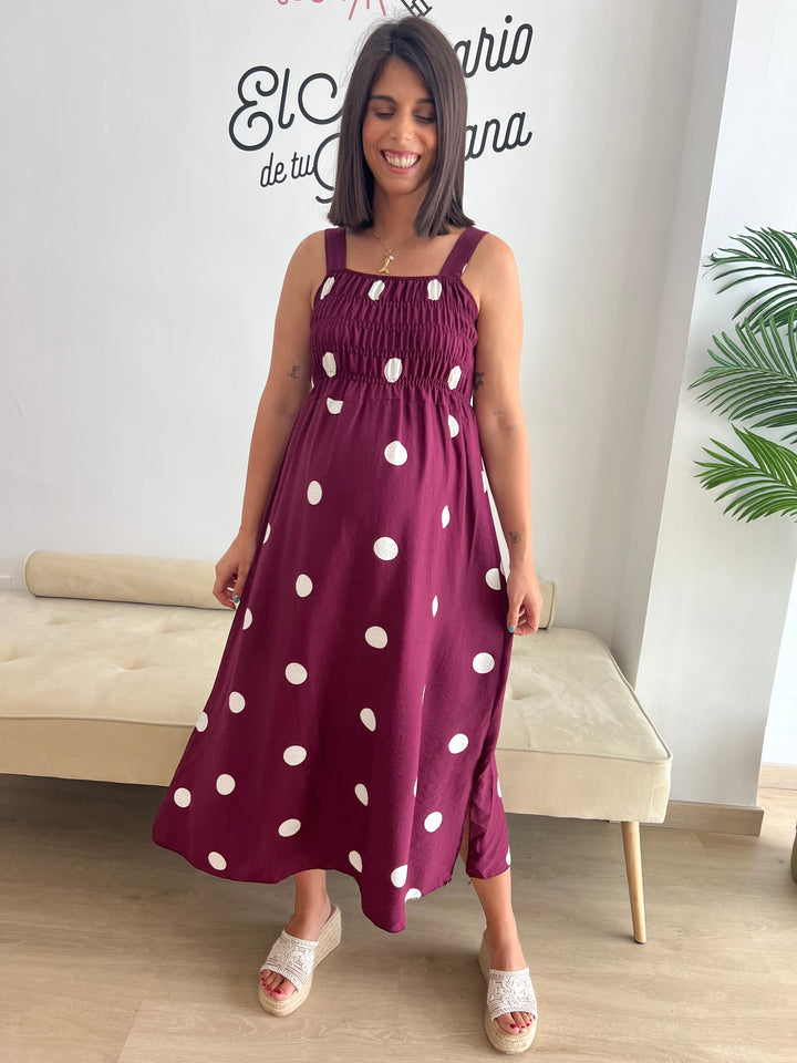 Vestido Samira burdeos