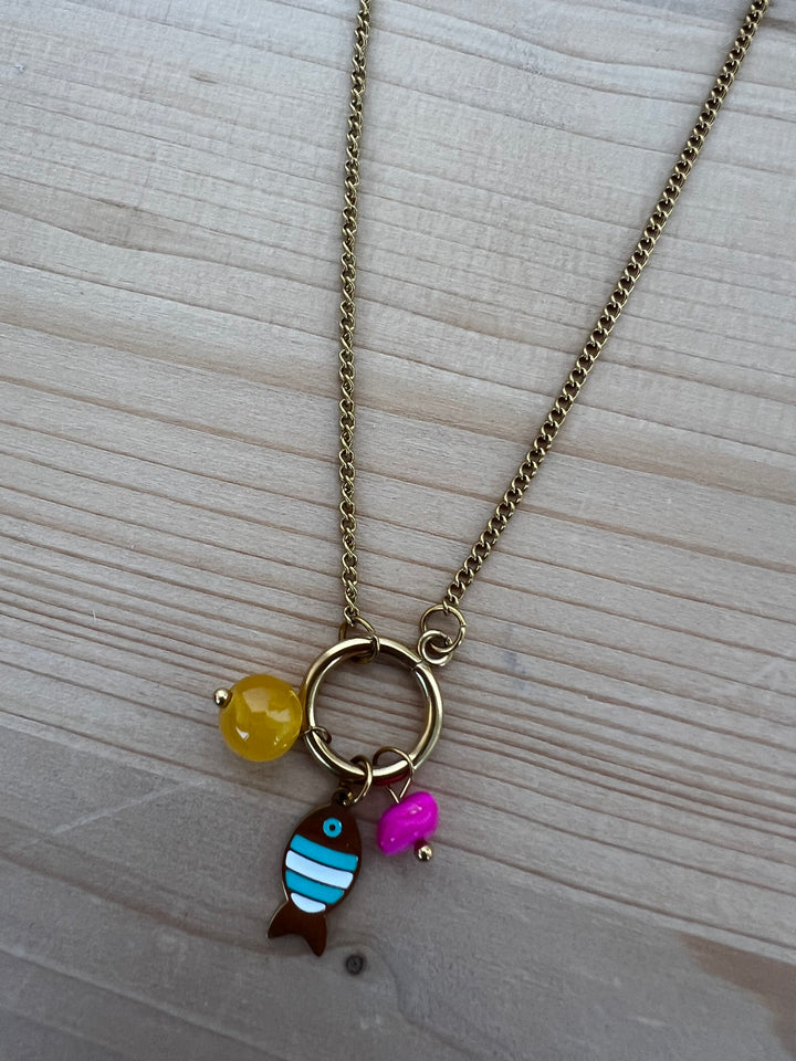 Collar Elio turquesa (acero)