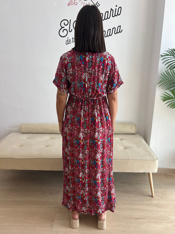 Vestido Chenoa rojo oscuro
