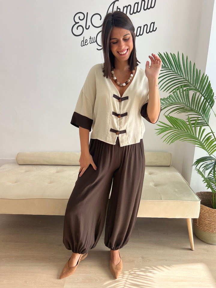 Conjunto Sandra marrón