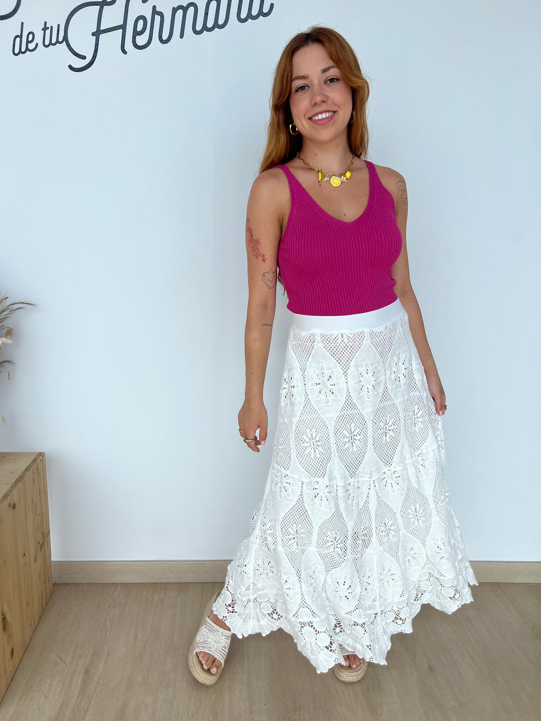Falda Nuria blanco