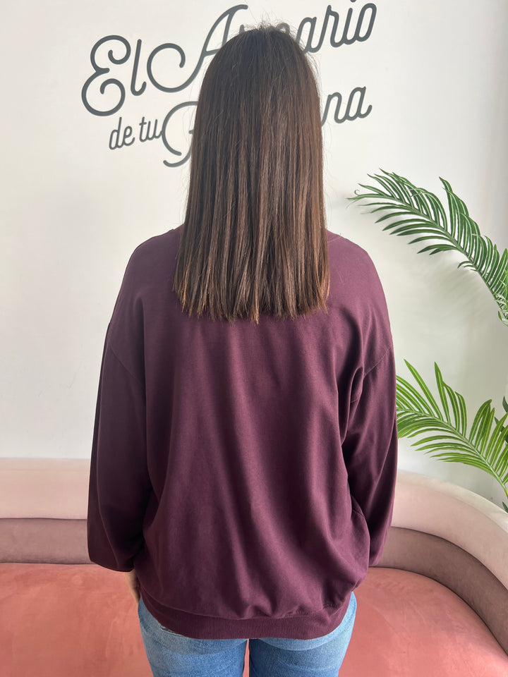 Sudadera Chocolate berenjena