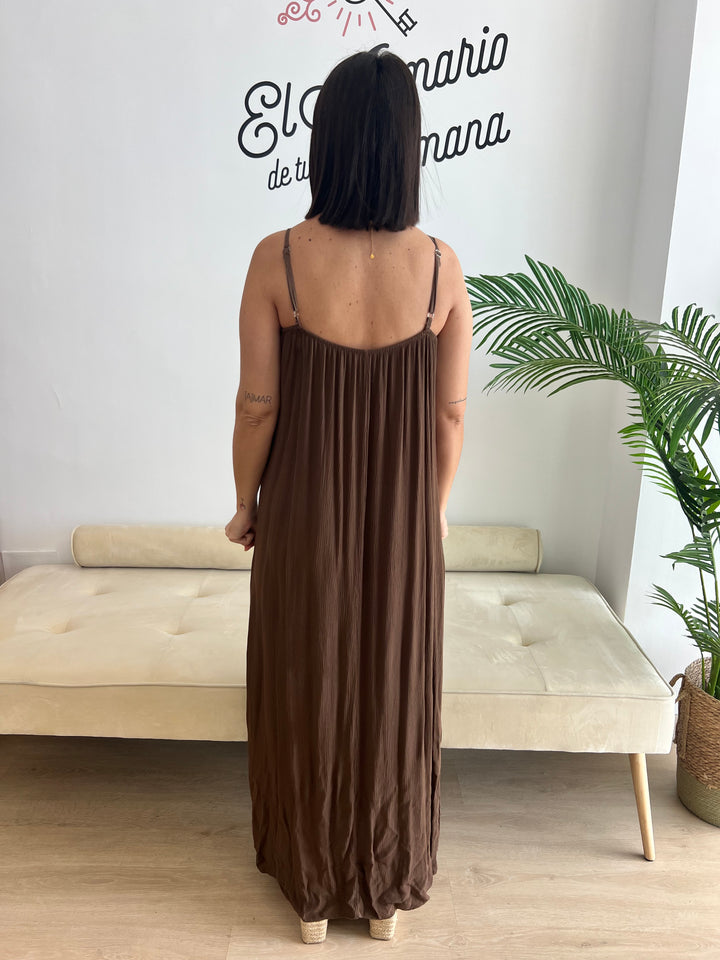 Vestido Azahara marrón