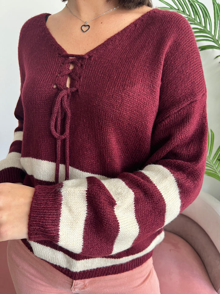 Jersey Abril burdeos