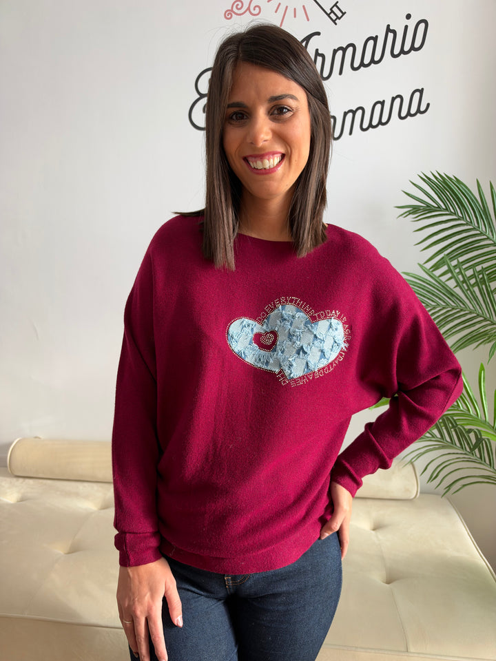 Jersey Chloe burdeos