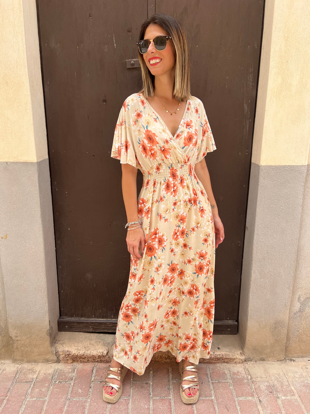Vestido Cecilia beige