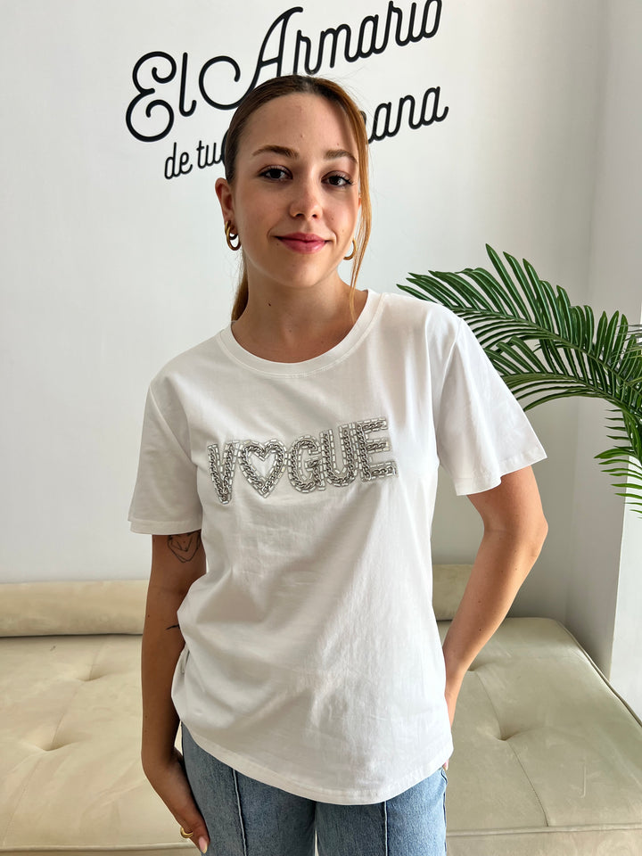 Camiseta Vogue blanco