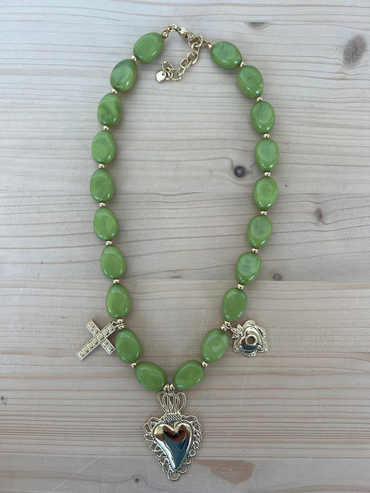Collar Frida verde (acero)