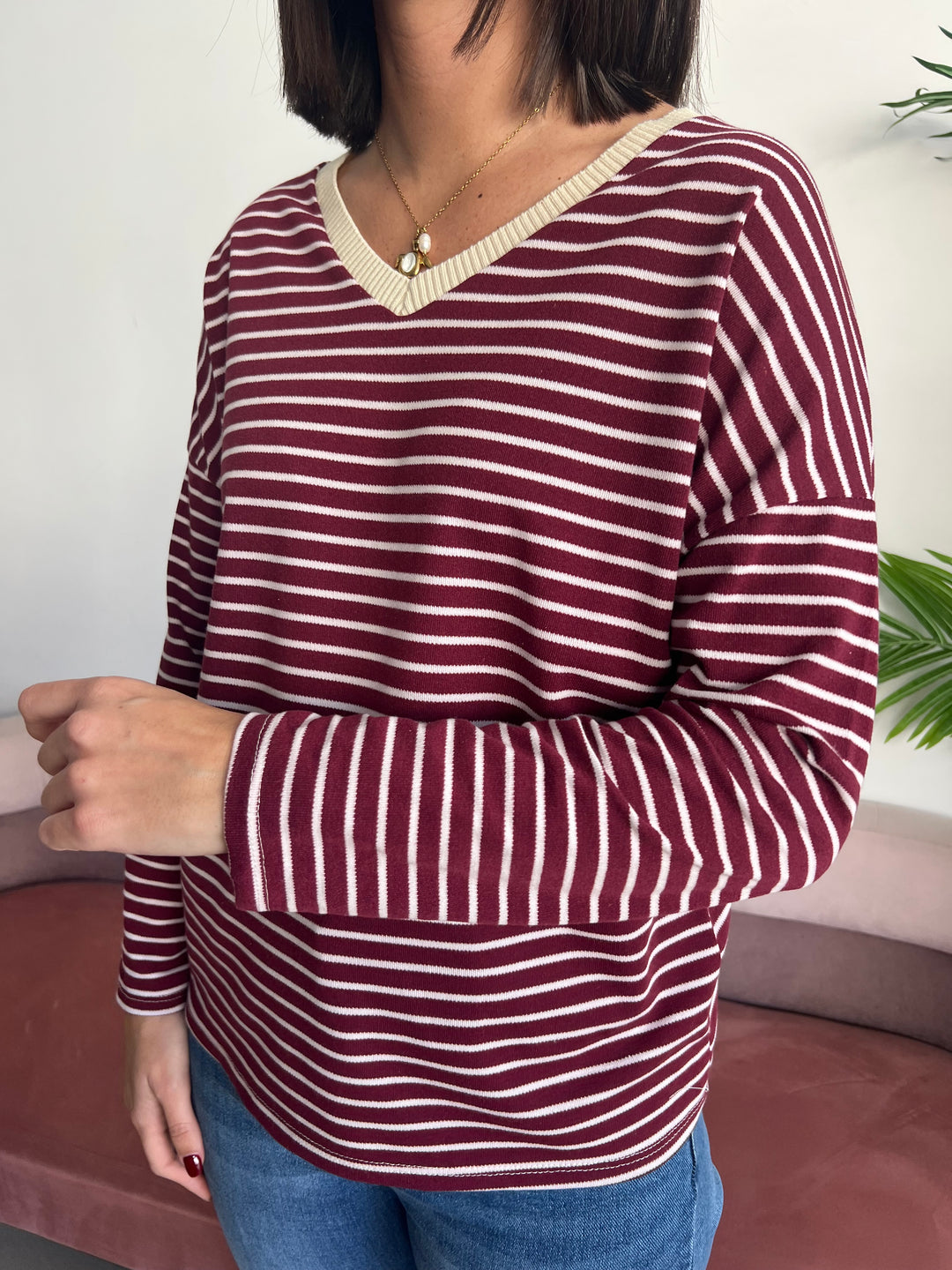 Camiseta Sofía Burdeos