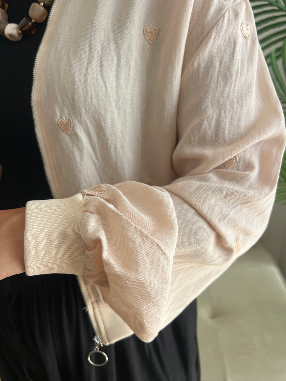 Chaqueta Corazones beige