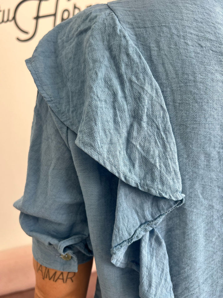 Camisa Sandra celeste