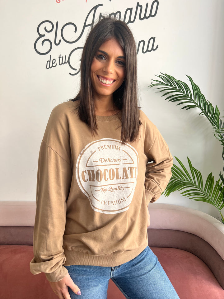 Sudadera Chocolate camel