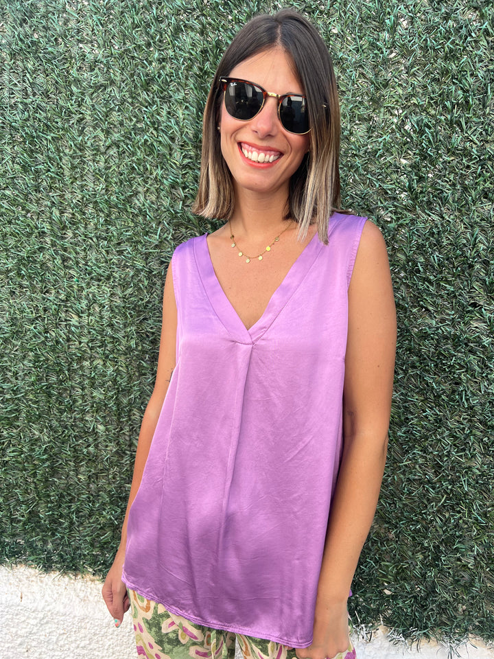 Top Micaela morado