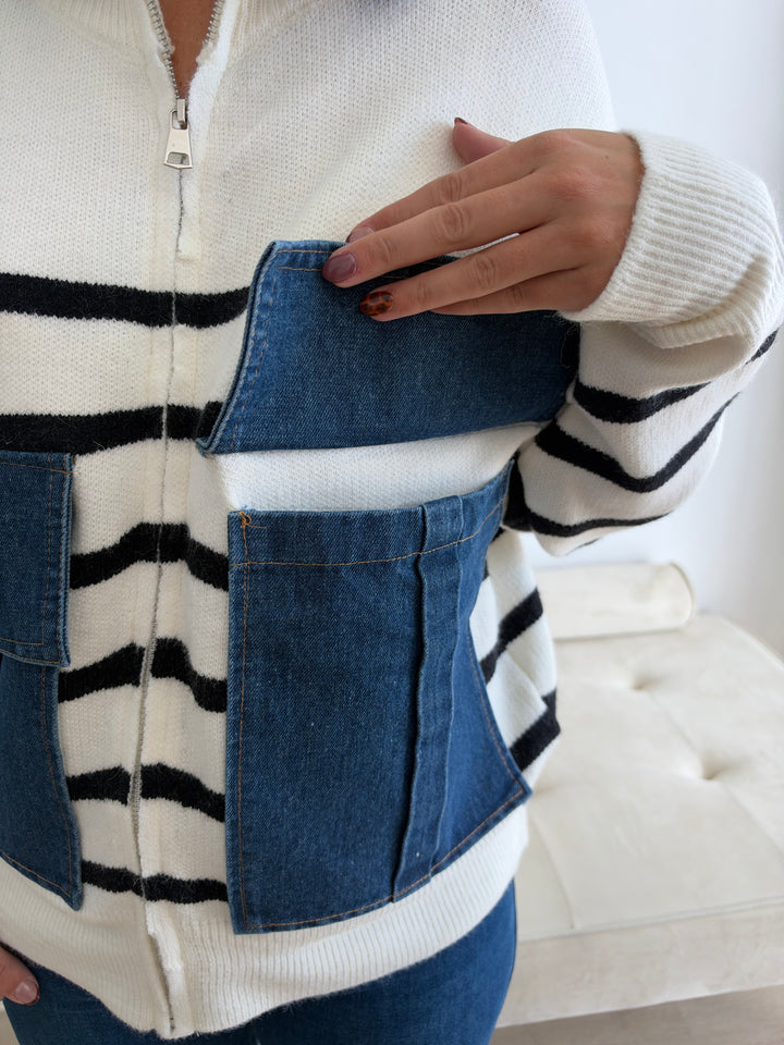 Chaqueta Nerea blanco roto