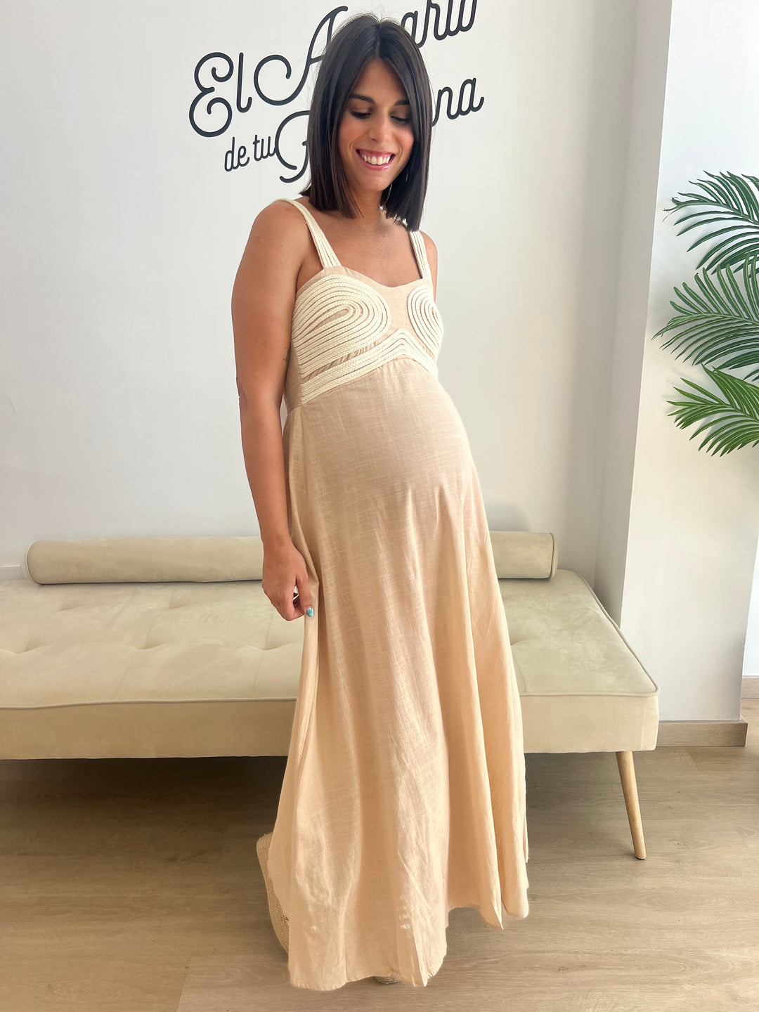 Vestido Inma beige