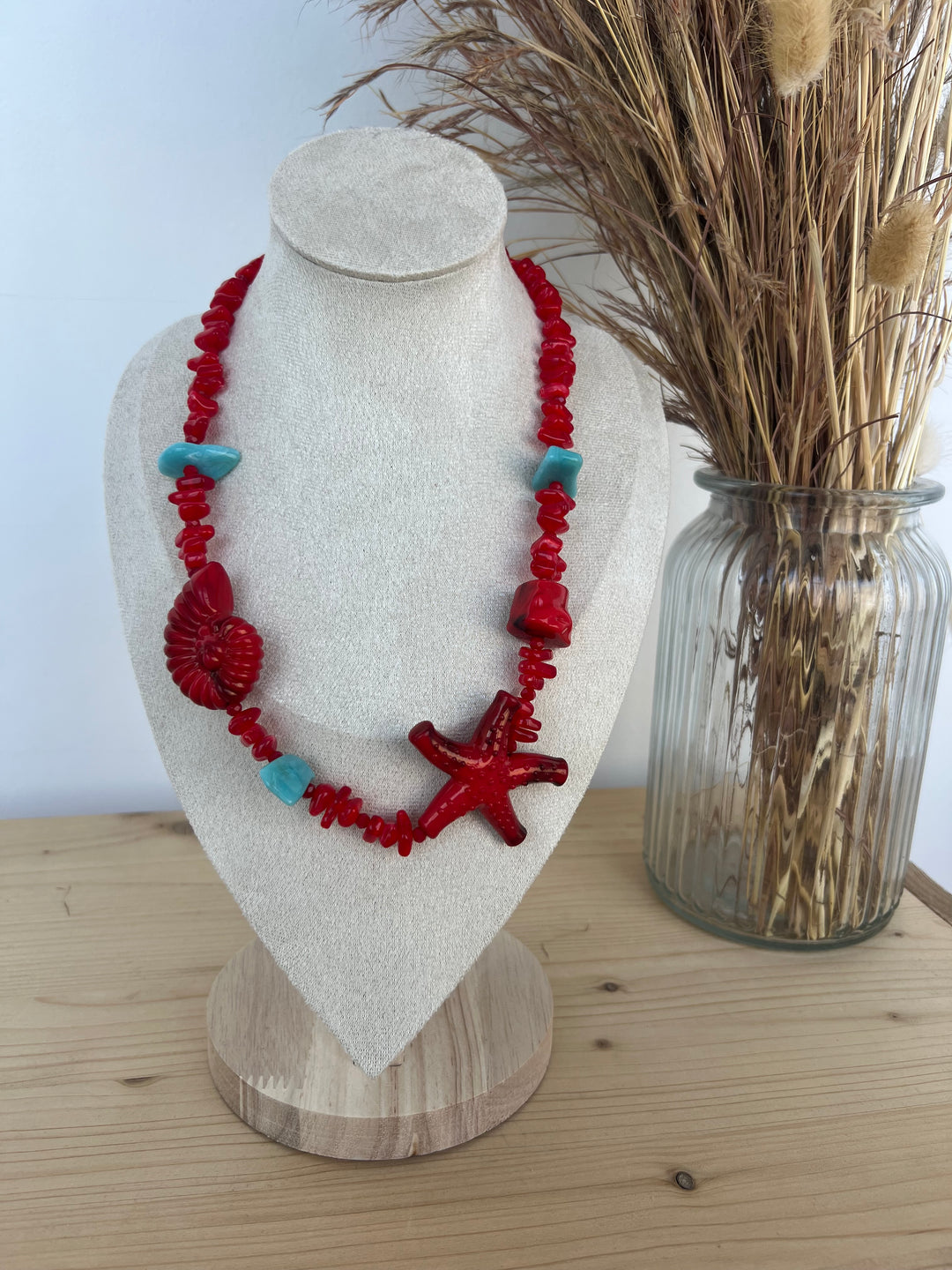 Collar Lena rojo (no acero)