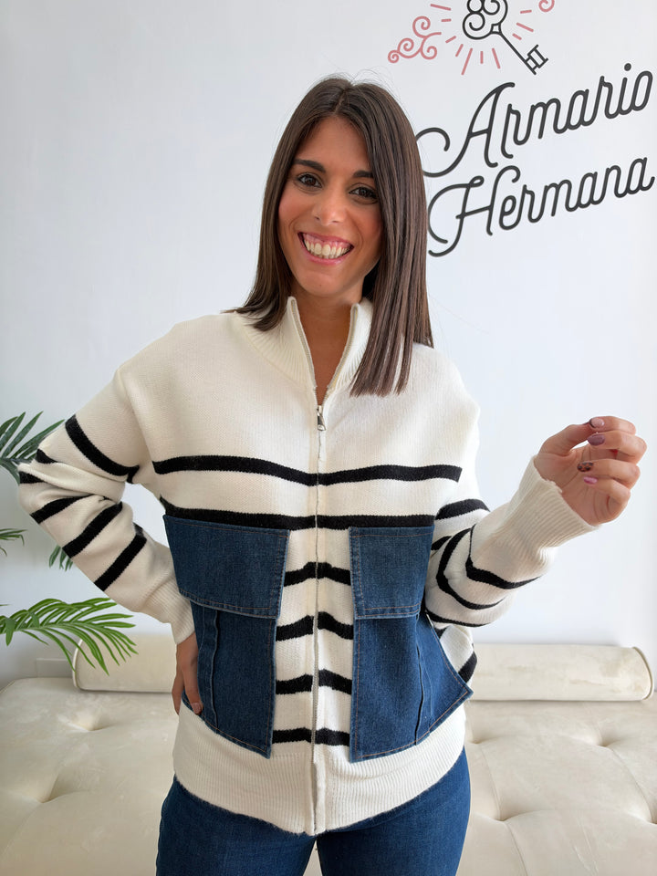 Chaqueta Nerea blanco roto