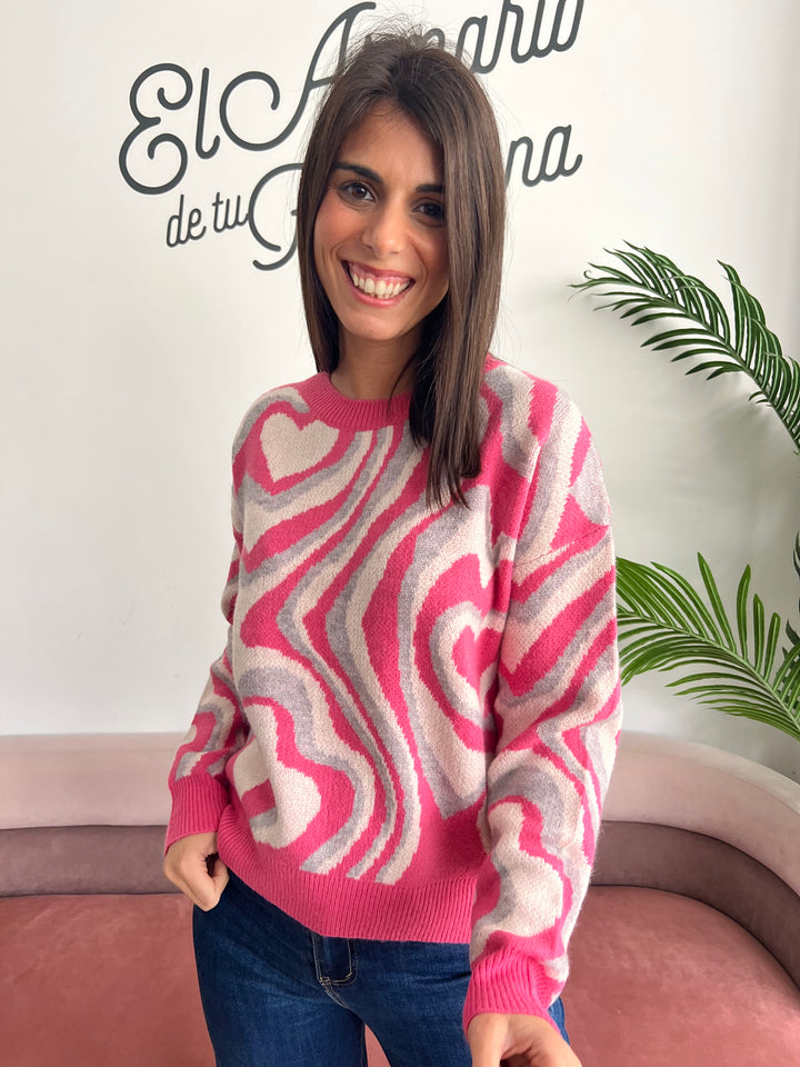 Jersey Corazones fuscia