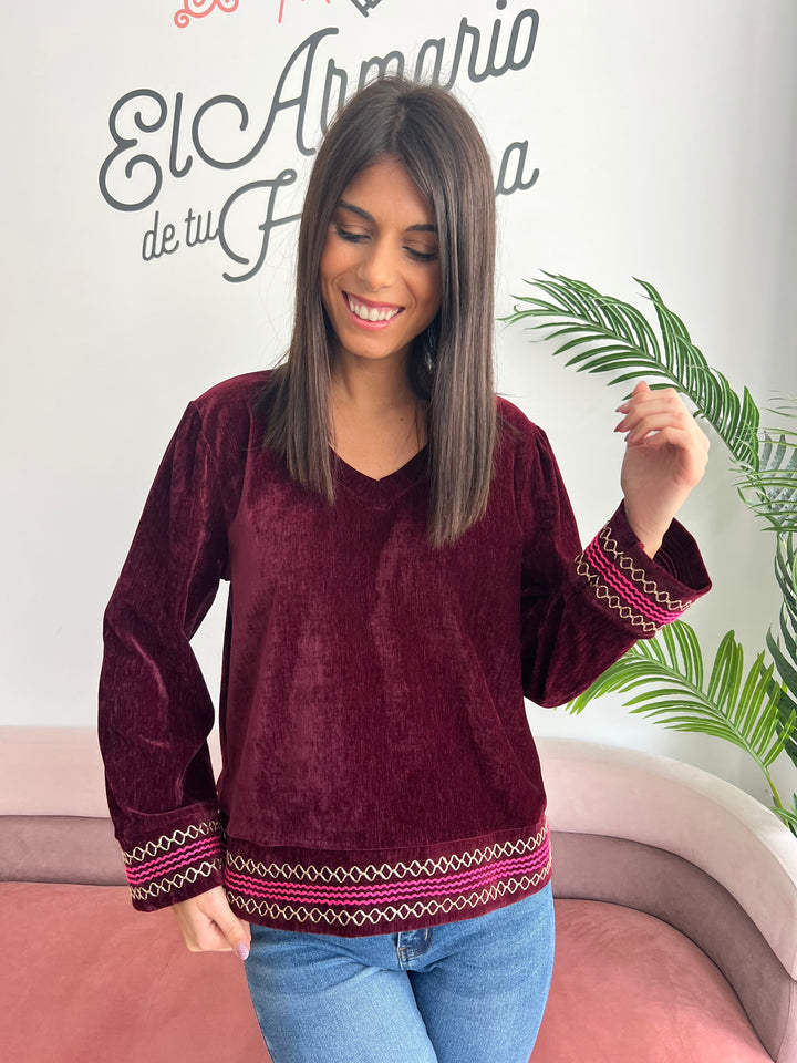 Sudadera Wendy burdeos