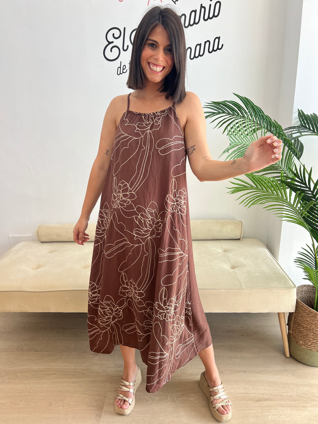 Vestido Alma marrón