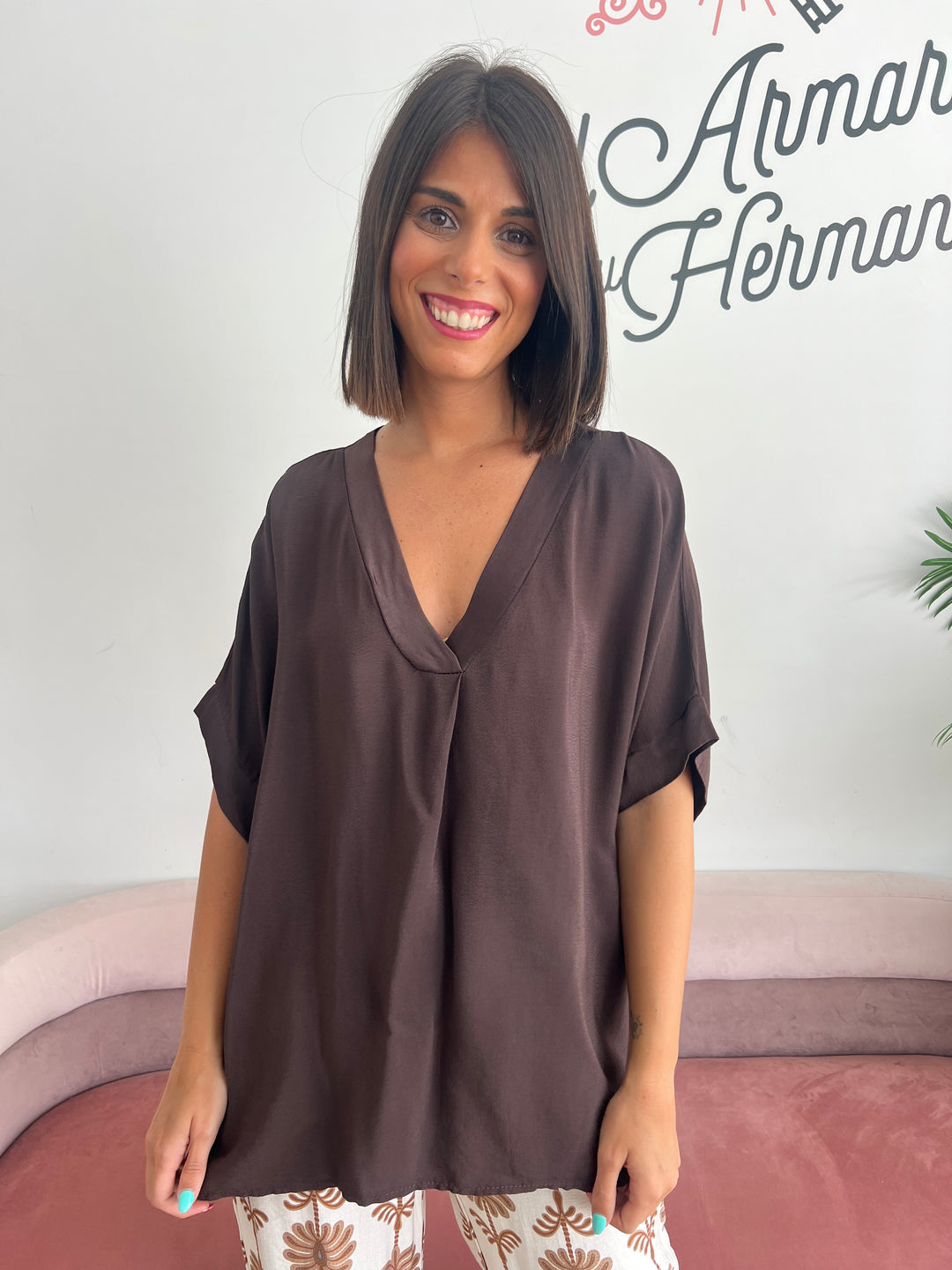 Blusa Mary marrón