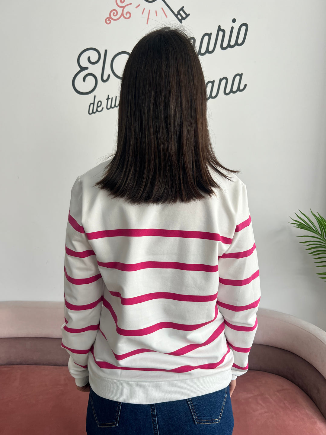 Sudadera Smile fucsia