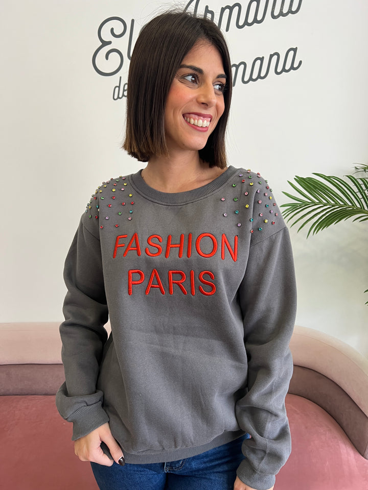 Sudadera París gris