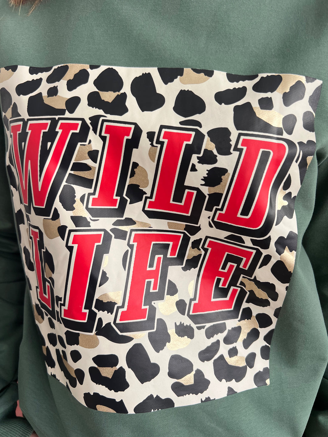Sudadera Wild Life verde militar