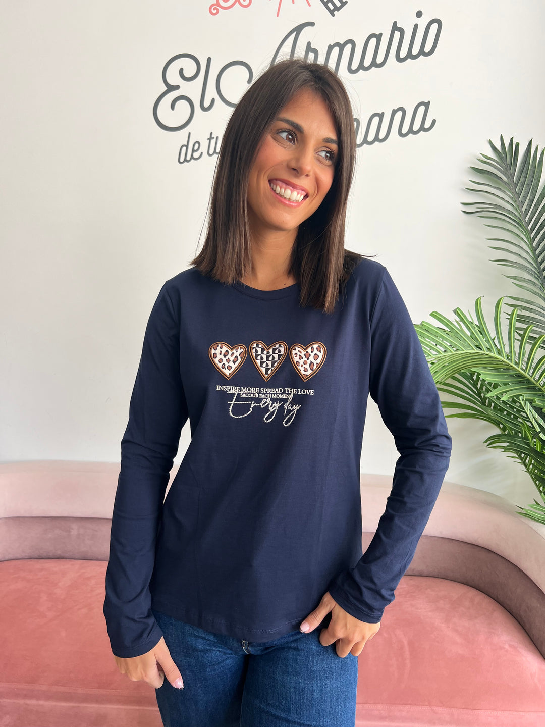 Camiseta Loli azul marino