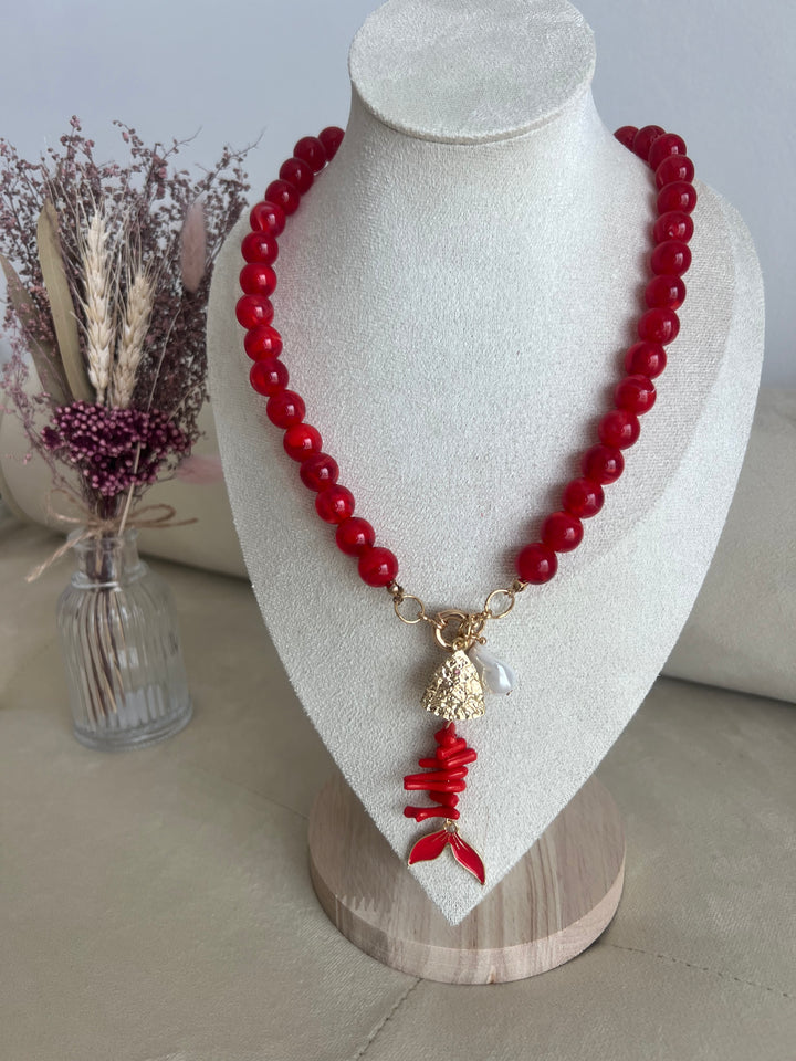 Collar Bone rojo (no acero)