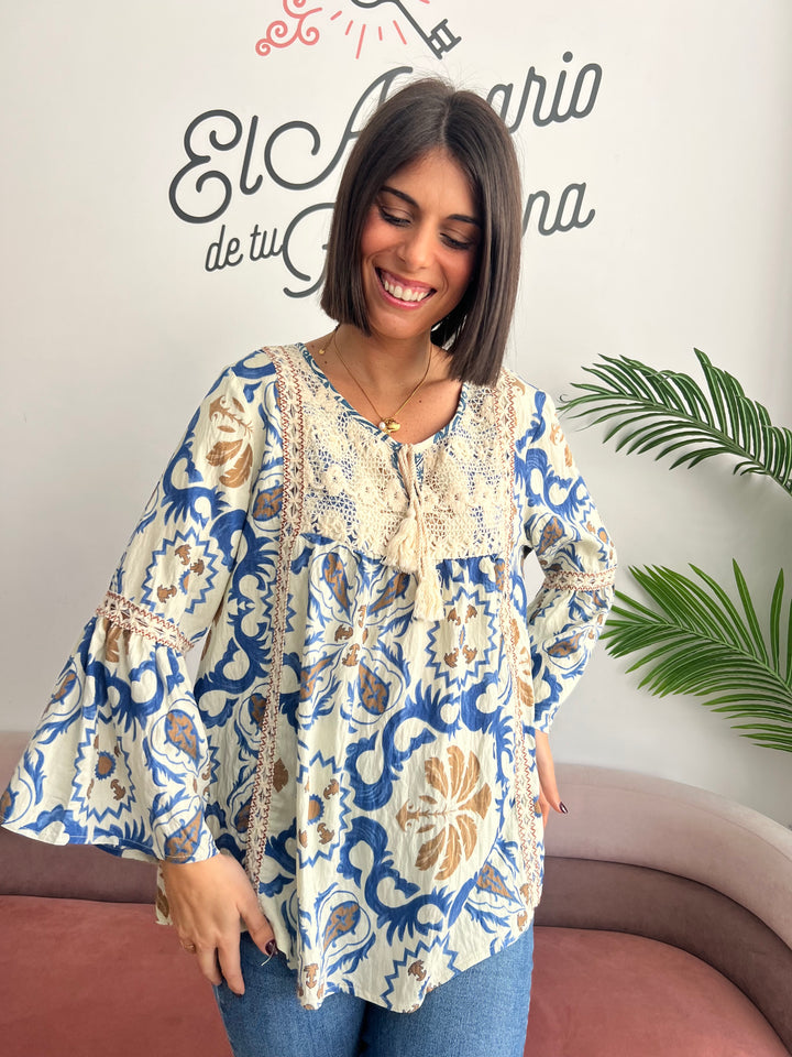 Blusa Leonor azul
