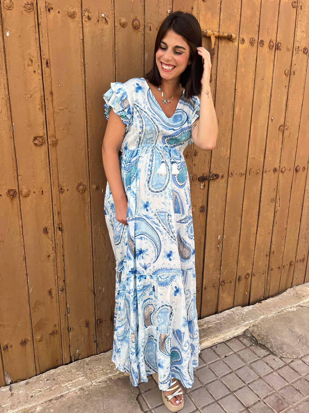 Vestido Aqua azul