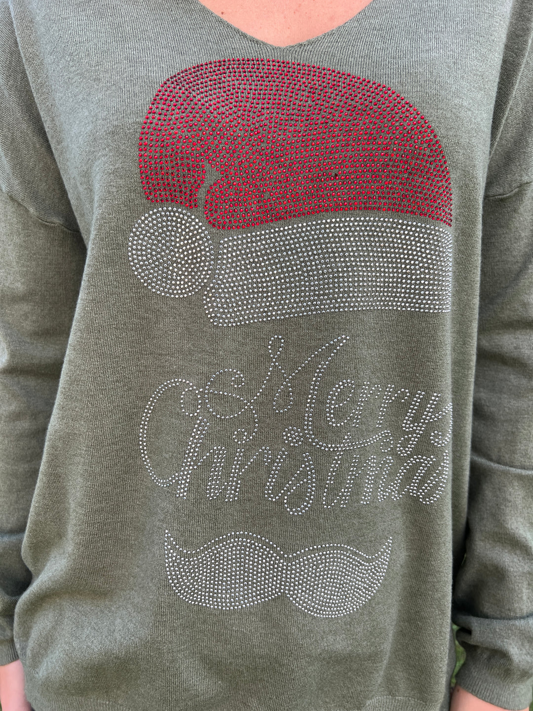 Jersey Christmas verde militar