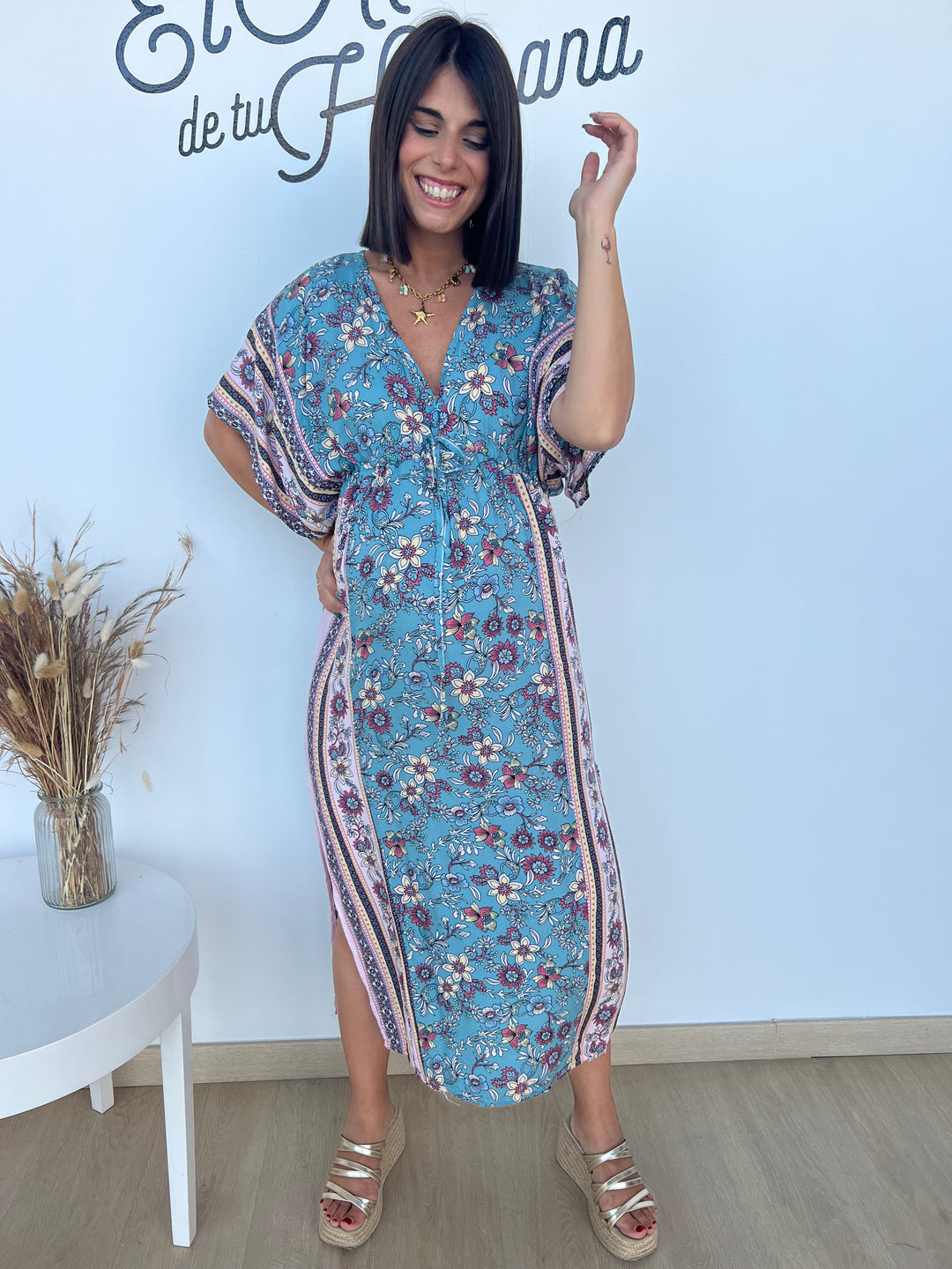 Vestido Erika turquesa