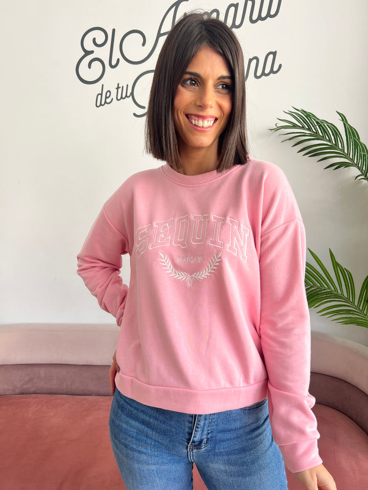 Sudadera Polonia rosa