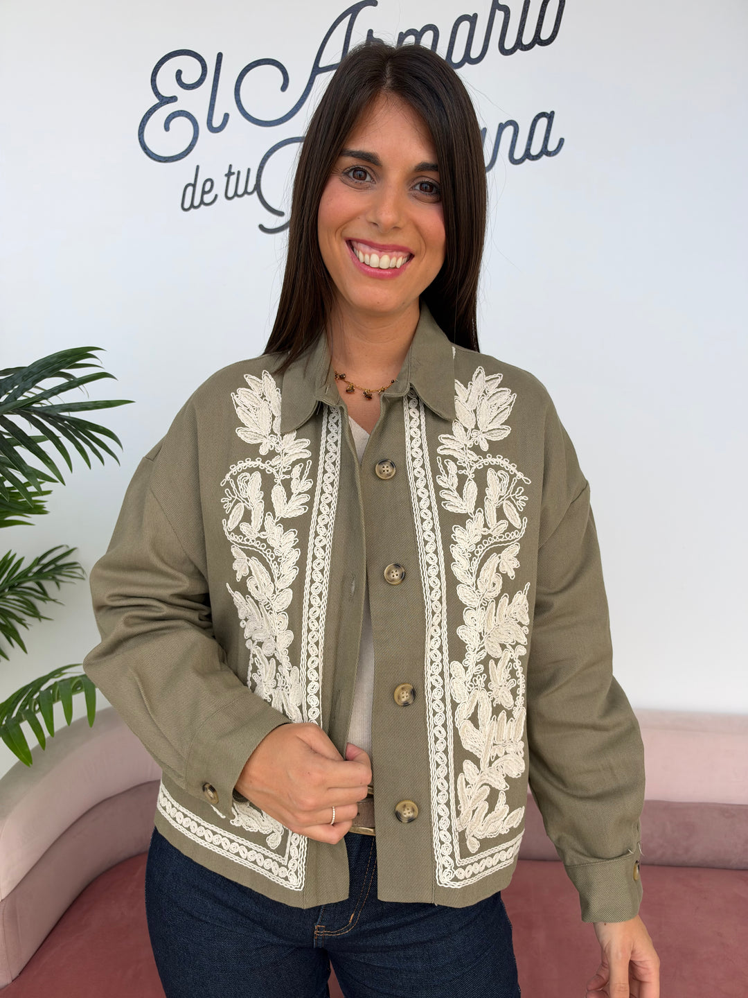 Chaqueta Roma verde militar